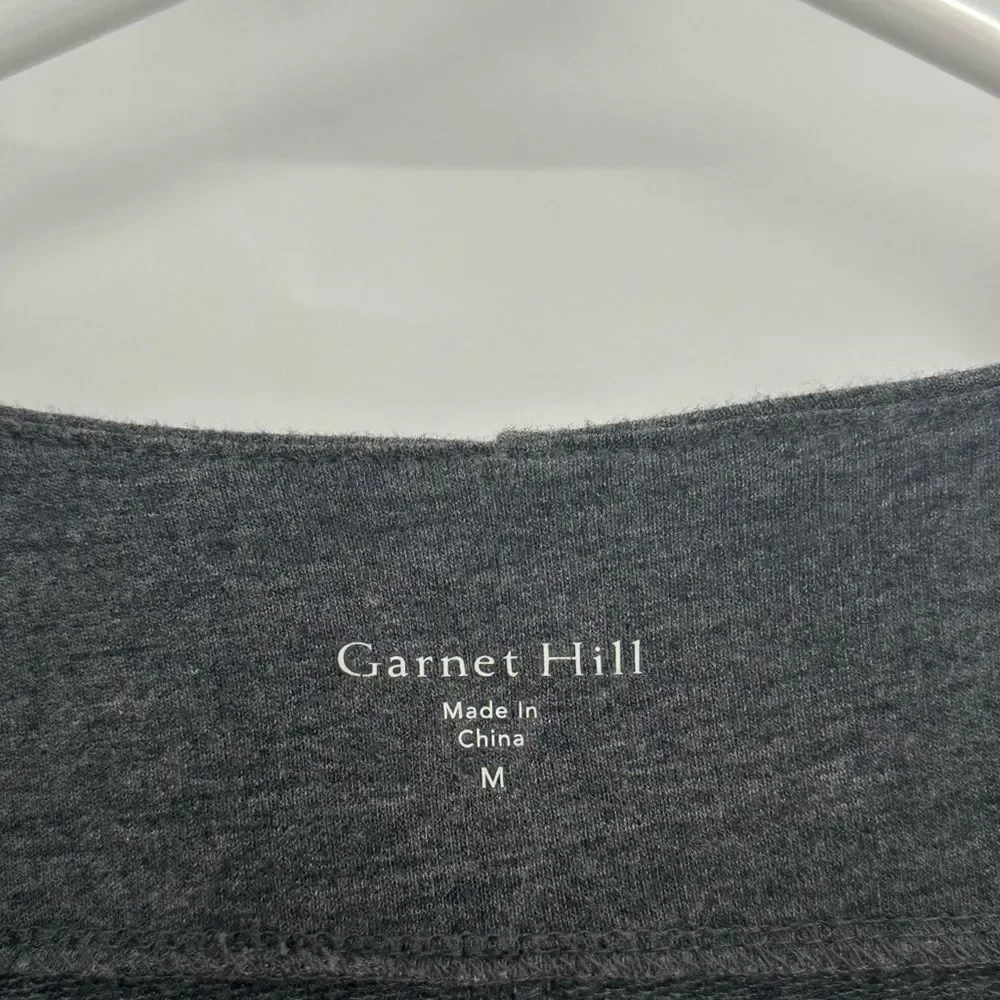 Garnet Hill Duster Cardigan Grey Open Front Draped Modal Soft Size Medium
